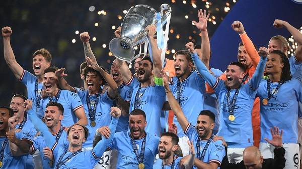 • Man. City players on Cloud Nine after their Champions League feat
