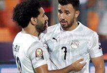 • Egypt's Salah (left) and Trezeguet has a great game