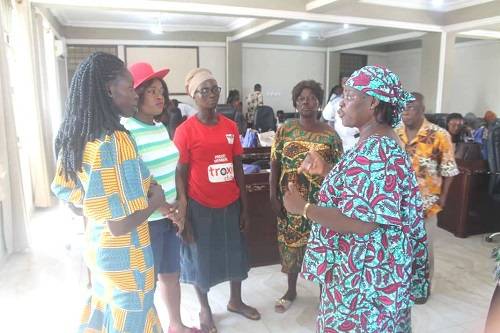Ms Dorinda (Right) interacting with some of the participants
