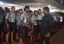 • Rev. John Ntim Fordjour interacting with the students