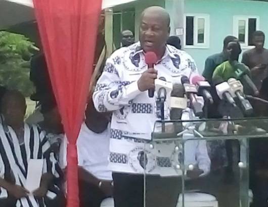 • Former President Mahama speaking at the 11th anniversary of Prof Mills’ death