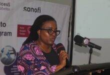 Dr Yacoba Atiase (inset)speaking at the event