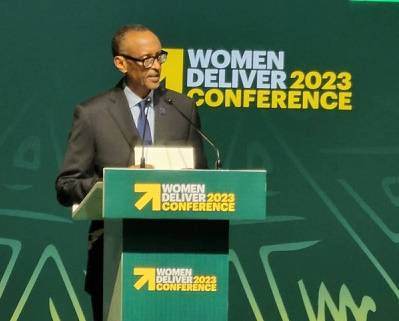 Mr Paul Kagame addressing participants at the opening of the conference