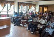 Dr Ongoh speaking to some of the beneficiaries during the sensitisation exercise