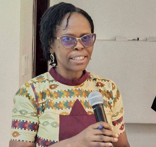Country Manager of AGRA Ghana, Madam Juliet Lampoh-Agroh delivering her address