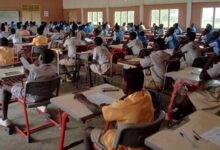 Some BECE candidates writing the exams