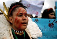 Indigenous people of different ethnic groups marched in Belém for land demarcation ahead of the summit