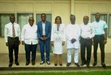 Mr. David Agbenu ( third from left) Editor of the Ghanaian Times with Rev Mrs Angela Carmen Appiah(middle) and other dignitaries photo Okai Elizabeth.