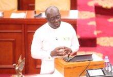 • Mr Ofori-Atta delivering his statement in Parliament