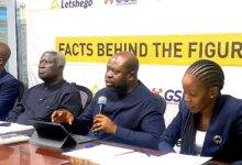 Mr Tetteh (middle) speaking at the event