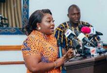 Mrs Oware-Mensah speaking at the campaign launch