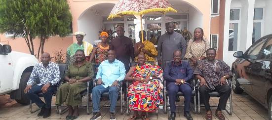 Dr Ibrahim Mohammed Awal (fourth from left), Nana Otuo Owoahene Acheampong and other dignitaries
