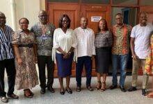 Dr Asafo(fourth from right) and Ms Abonie also (fourth from left) with some lecturers after the programme