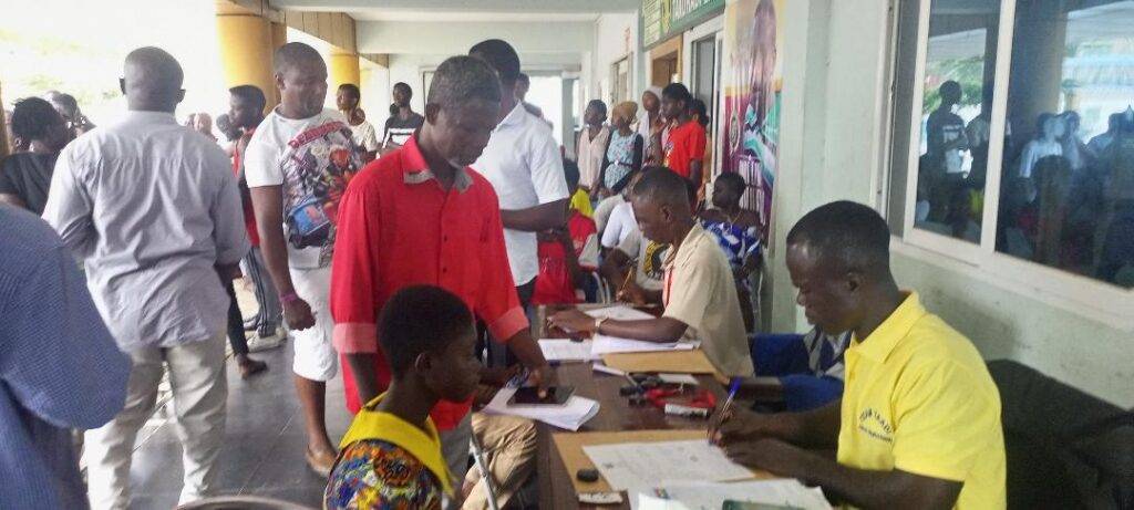 Eligible voters turn up to register at the Takoradi centre