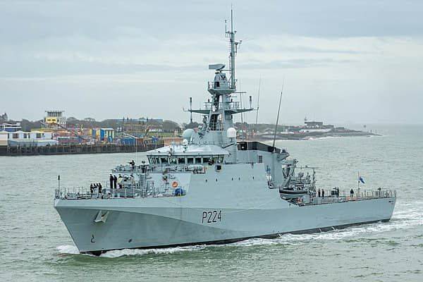 • HMS Trent Naval Vessel at Tema Port