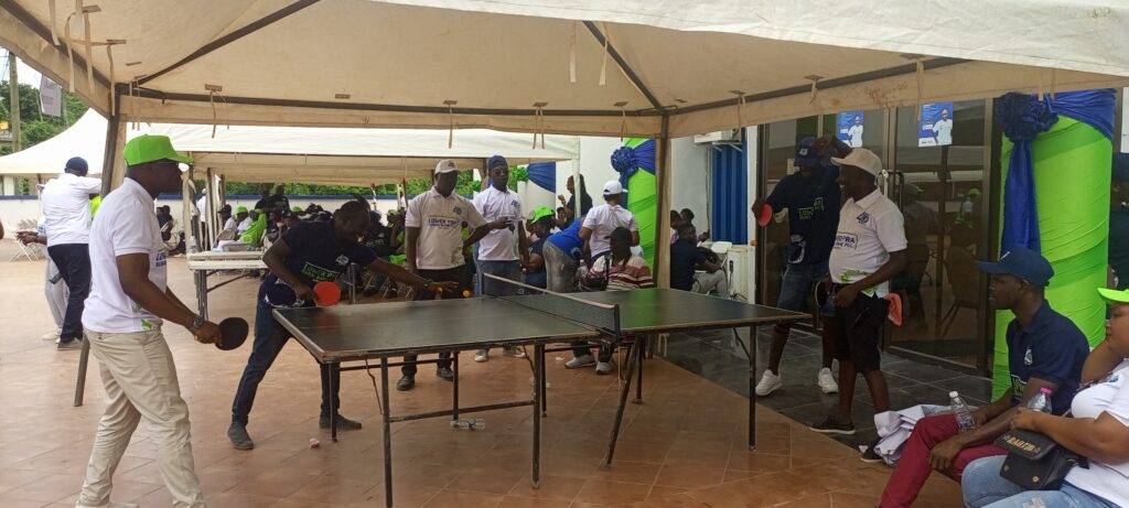 Scene from the table tennis event