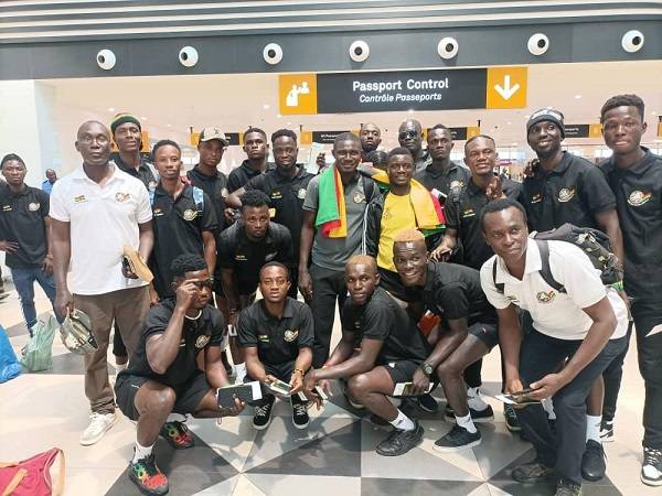 The deaf football contingent before departure at the Kotoka International Airport on Saturday