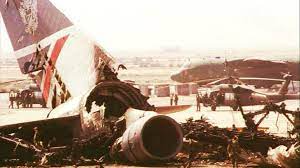 • After the crew and passengers had disembarked, the aircraft was destroyed on the runway