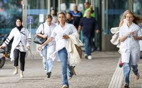 • Employees were seen running out of the Erasmus Medical Centre