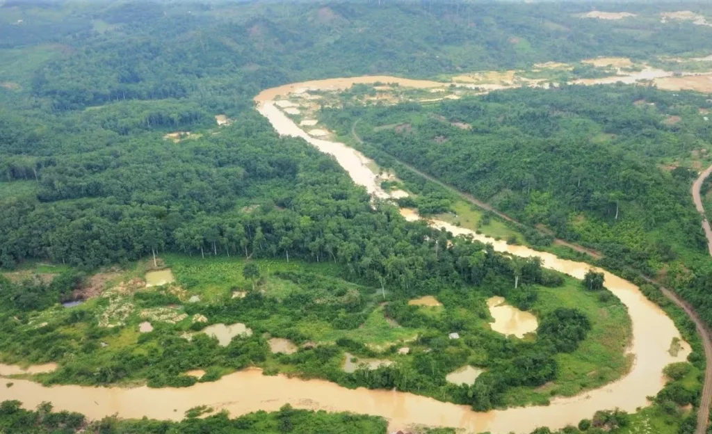 River body affected by galamsey