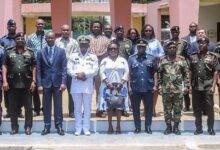 Vice Admiral Seth Amoama(fifth)from left with other officers. Photo Nii Otoe Bruce-Tagoe