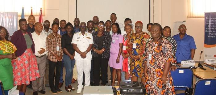 Commodore Samuel Ayelazono(sixth from left) with the participants after the workshop