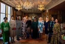 Mrs Akufo-Addo (2nd left) with other first ladies after the programme