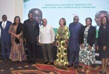 President Akufo-Addo(middle) with other dignitaries after the meeting
