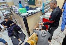 • This photo from last Thursday showed wounded Palestinians being treated on the floor of the Indonesian Hospital