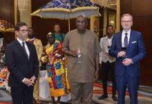 • Mr Dery (middle) and Mr Fiala (right). Looking on is Mr Jan Fury, the Ambassador of Czech Republic to Ghana
