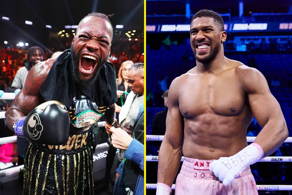 • Deontay Wilder (left) and Anthony Joshua(right)