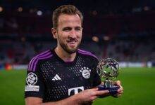Kane with the man-of-the-match award