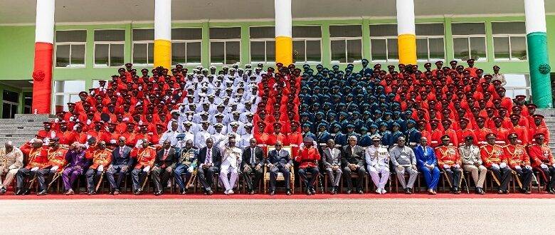 • President Akufo-Addo (seated middle) with other dignitaries and the graduands Photo: Nii Otoe Bruce-Tagoe