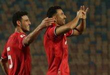• Trezeguet (right) joined by team mate to celebrate his second goal against Djibouti