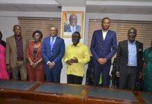• Kwaku Ofori Asiamah (fourth from right), Mr Adelino Cardoso (fourth from left) with other dignitaries. Photo: Godwin Ofosu-Acheampong