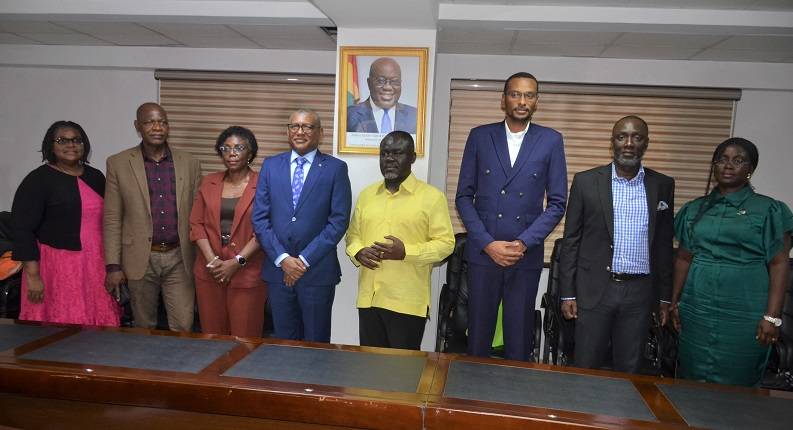 • Kwaku Ofori Asiamah (fourth from right), Mr Adelino Cardoso (fourth from left) with other dignitaries. Photo: Godwin Ofosu-Acheampong