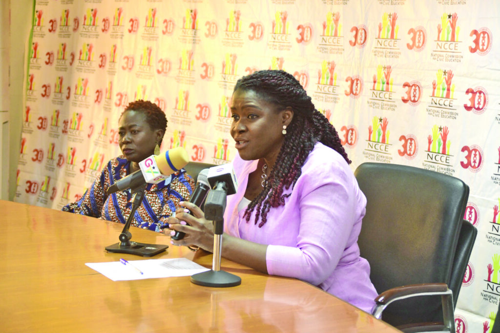 • Ms Kathleen Addy addressing
the press conference