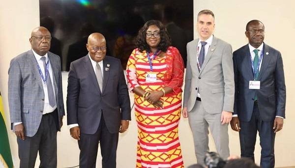 • President Akufo-Addo (second from left) and other dignitaries after the signing ceremony