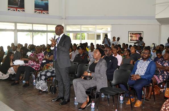 • Mr Kojo Oppong Nkrumah speaking at the programme Photo: Victor A. Buxton