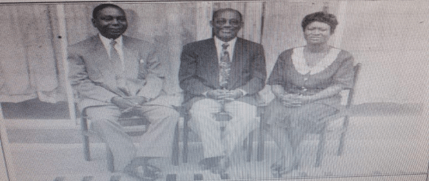 • First Commission members from left: Mr. Benjamin Oppong, Justice Emile Short and Justice Angelina Mornah Domakyaareh (source: CHRAJ 1995 annual report)