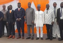 • Founders and dignitaries after the launch of the application