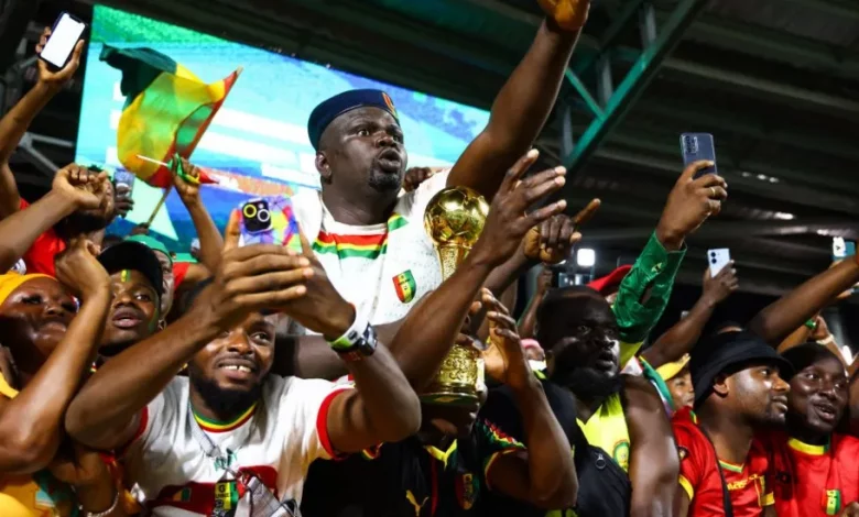 Guinea fans at the AFCON