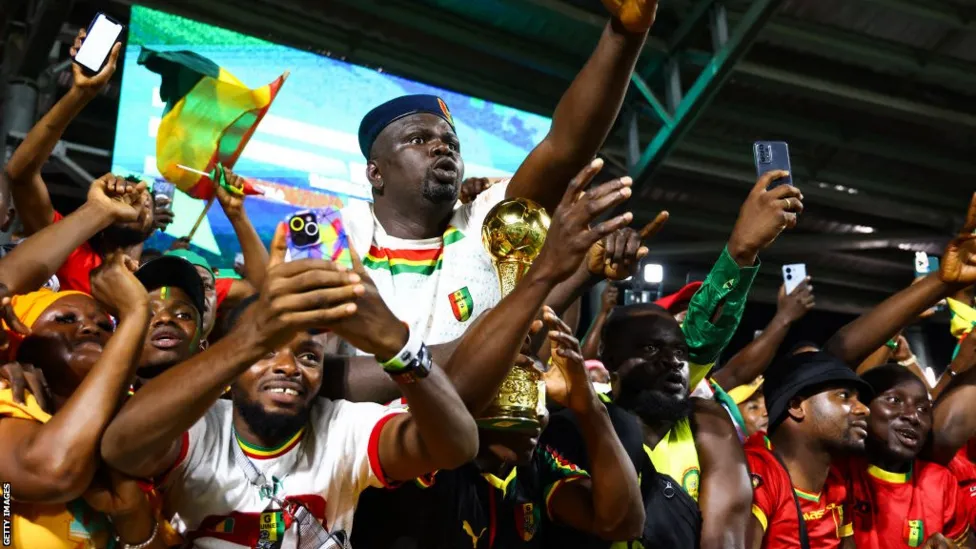 Guinea fans at the AFCON