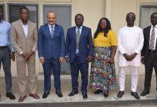Mr Martin Adu-Owusu(middle) and Abdulfatah K. Alsattari(third from letf) with other management members. Photo Godwin Ofosu-Acheampong