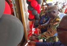 •Commodore Kwafo cutting the tape to inaugurate the facility