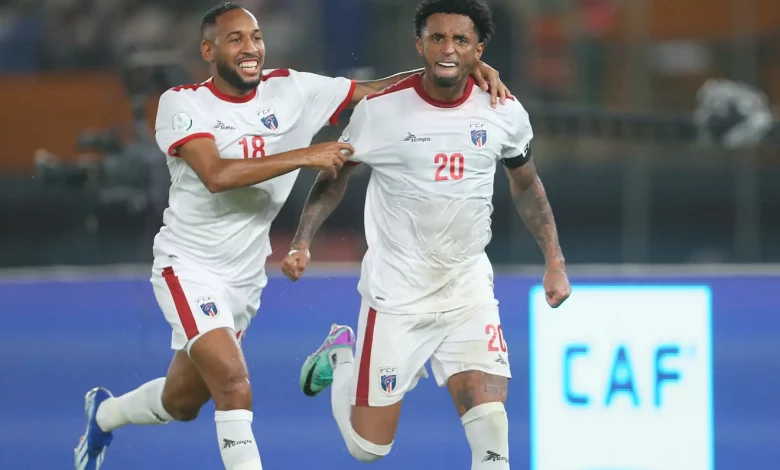 • Ryan Mendes (20) leading the celebration as Cape Verde secure a quarter-final place