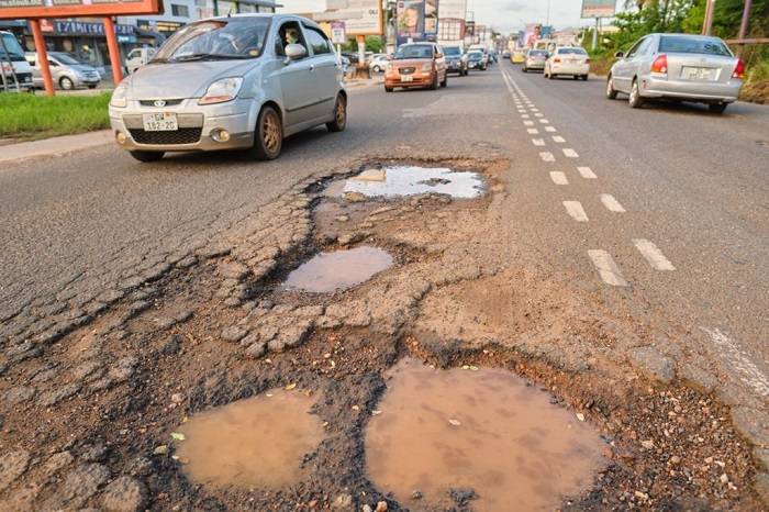 Potholes in some parts of Accra metropolice