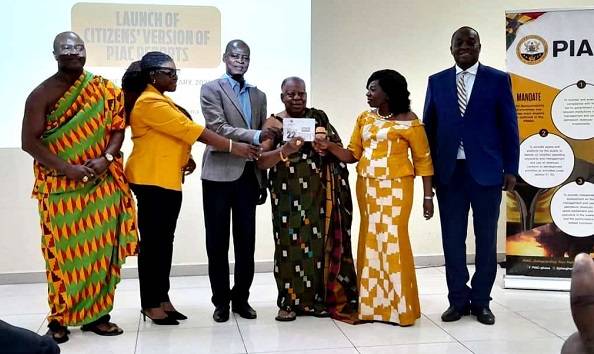 Dr Manteaw (third from left) with Prof. Nana S. K. B Asante (third from right) and other dignitaries launching the report
