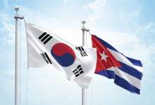 • South Korea and Cuba flags