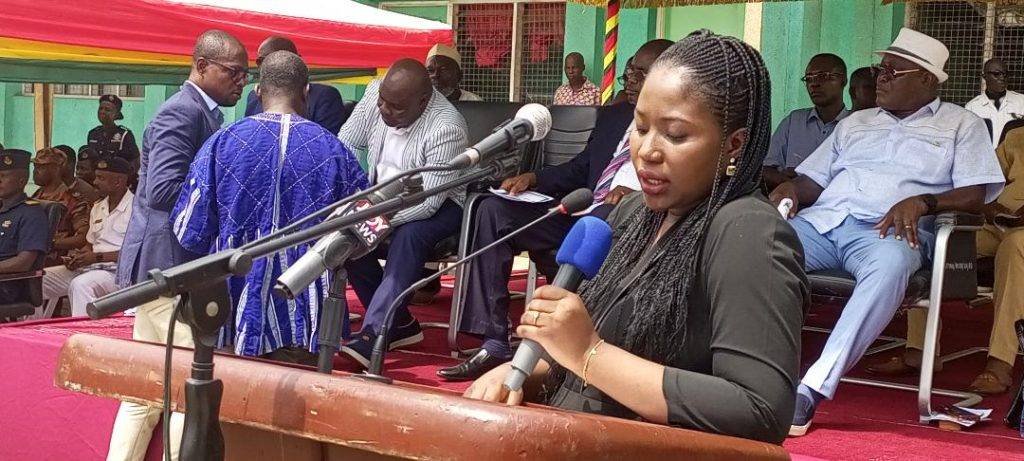 Ms Oduro-Kwarteng (inset) swearing in the newly STMA members